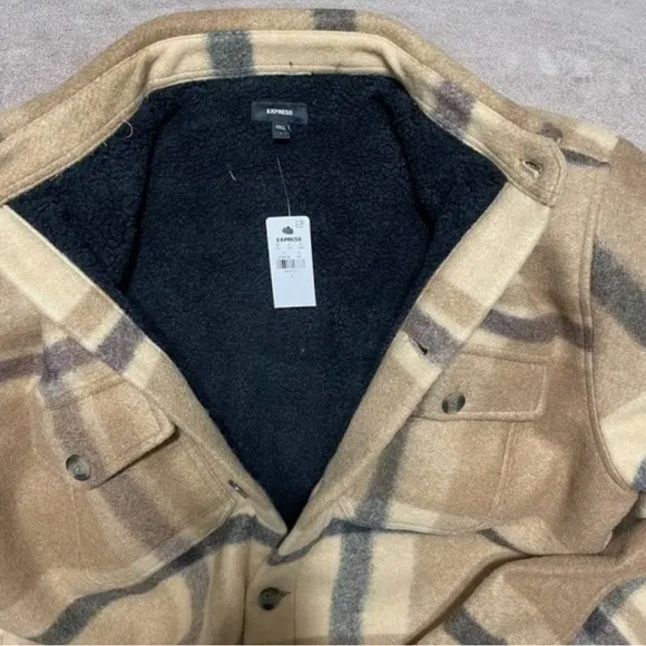 Mens Express Sherpa lined Shirt Jacket - Picture 4 of 4
